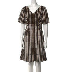 NWT Tory Burch Jada Cut-out Polka Dot dress - black / tan (Size 4)